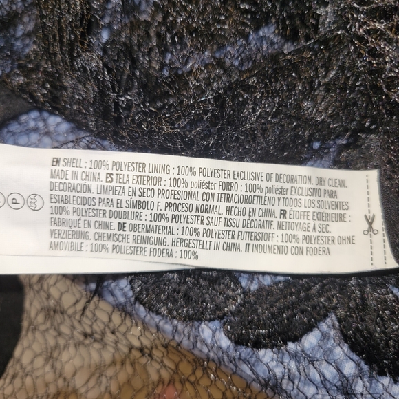 Anthropologie Endless Rose Black Lace Floral Embroidered Fringe Sleeves Crop Top - Picture 11 of 15